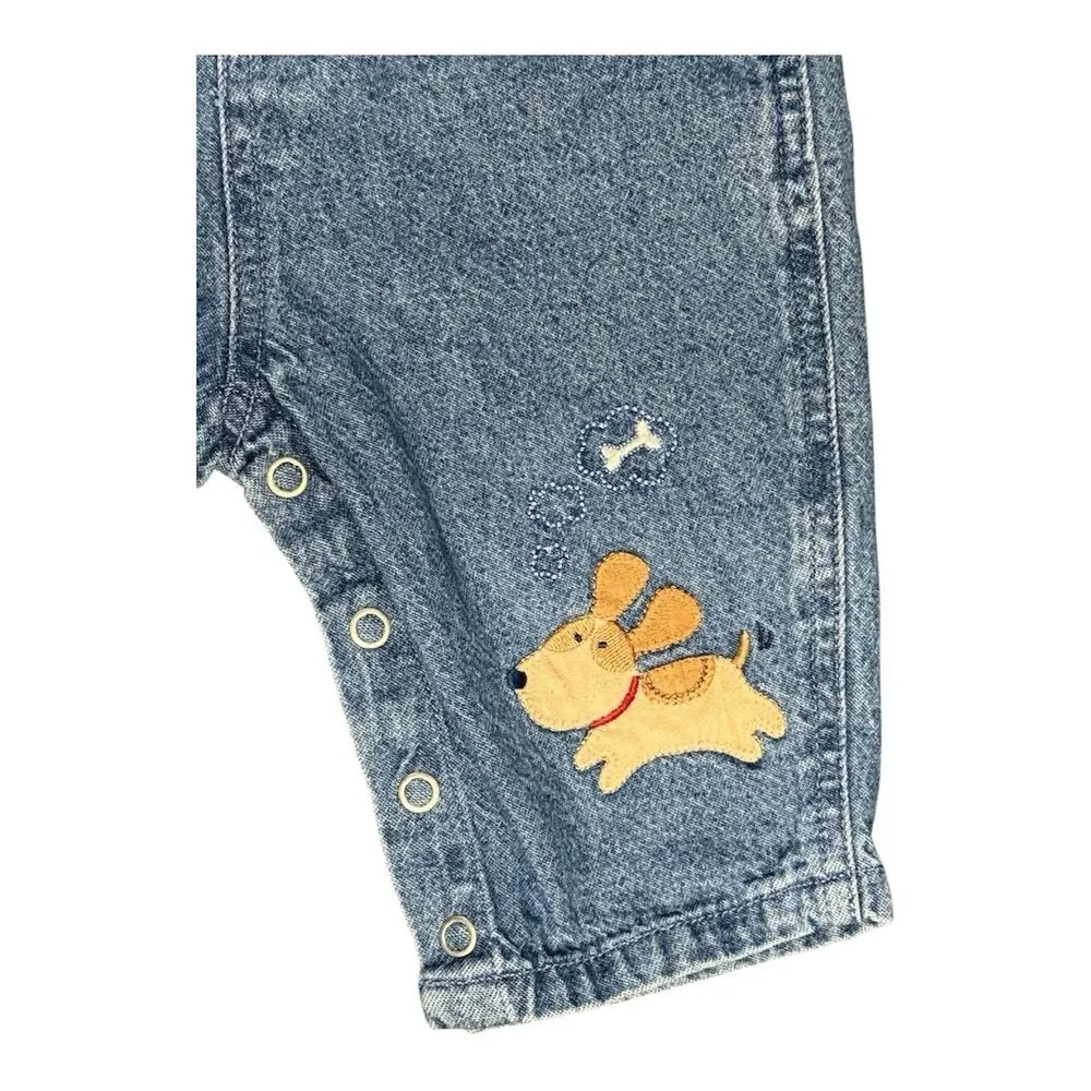 Vintage Carter's Baby Overalls Puppy Dog 9 Months